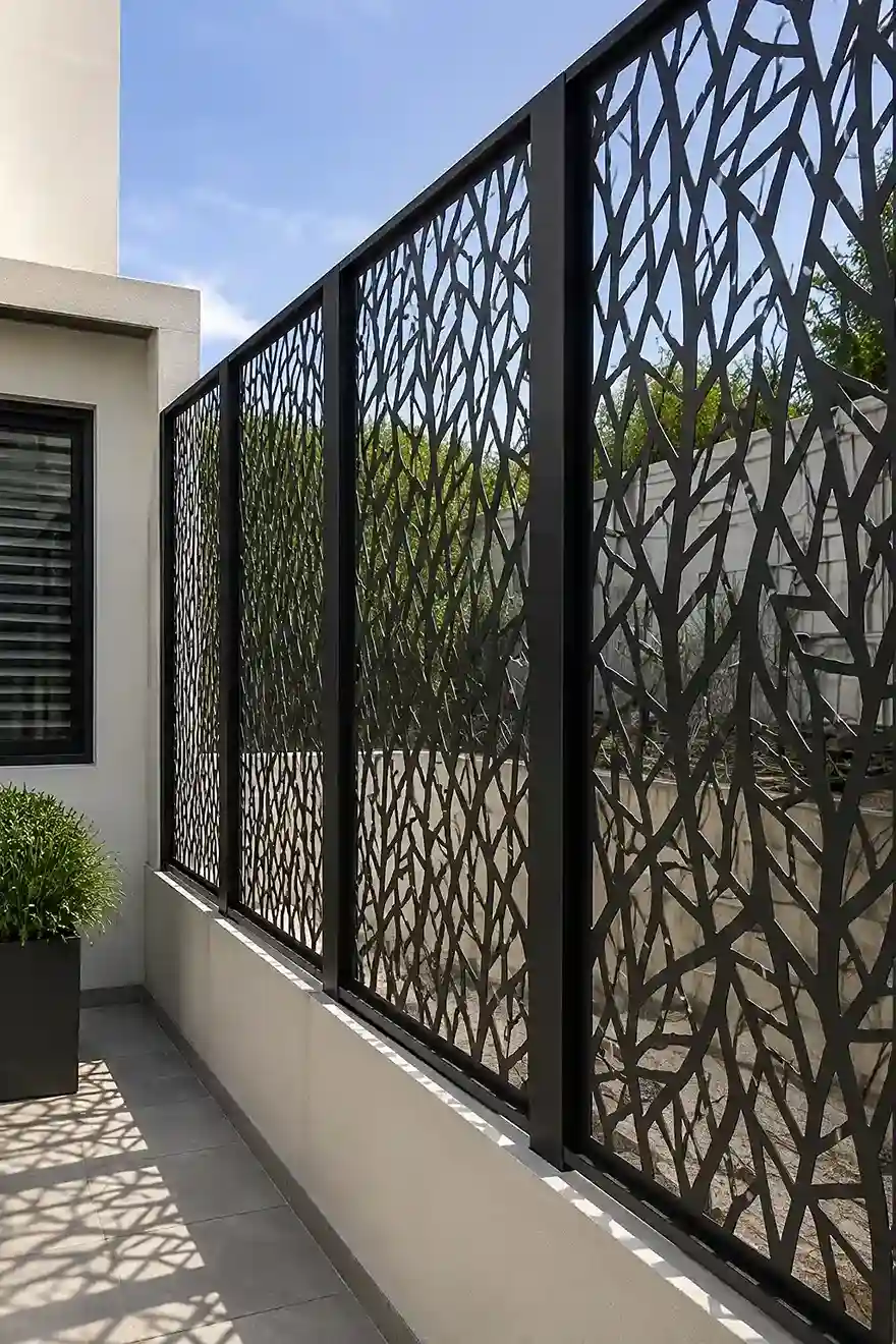 Celosías decorativas con corte láser para patios y fachadas en Reynosa